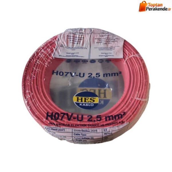 Hes Nya Kablo 2,5 mm² Kırmızı ( H07v-U )